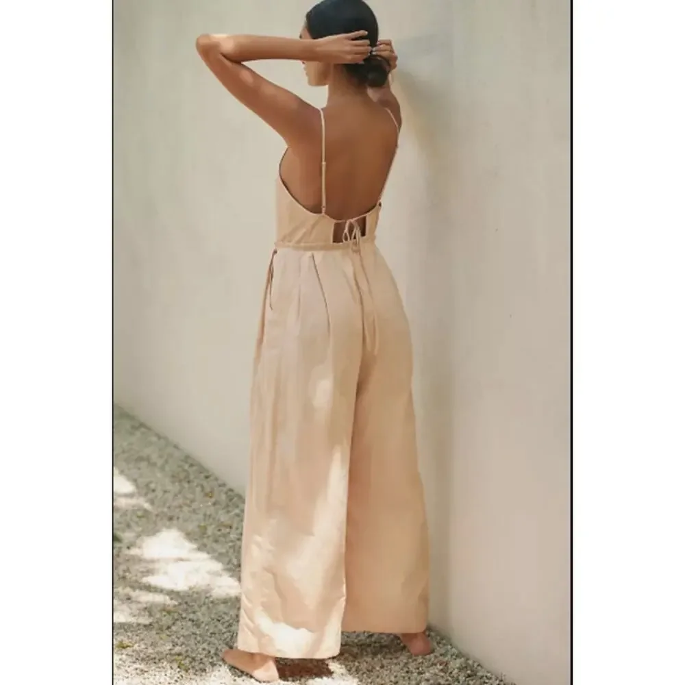 NWT Anthropologie High Tide Wide Leg Jumpsuit Sz XL - Picture 3 of 16
